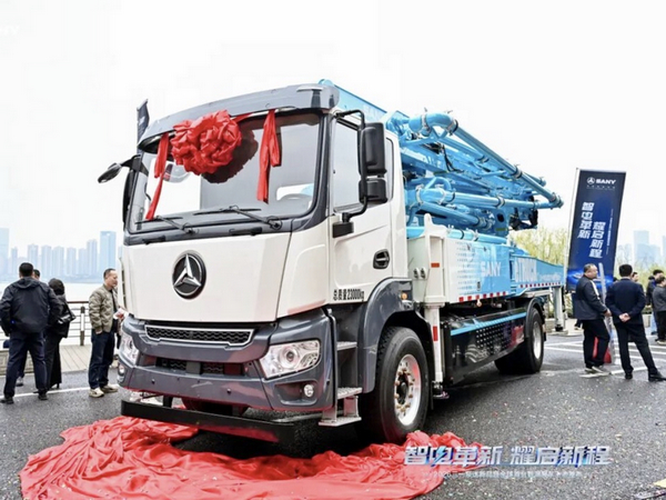 SANY Unveils the World’s First Smart Hybrid Concrete Pump Truck