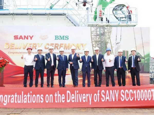 SANY Delivers 10,000-Ton Class Crawler Crane to BMS